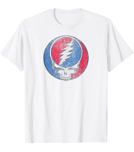 Grateful Dead SYF Steal Your Face White T-Shirt, Small | Amazon.com